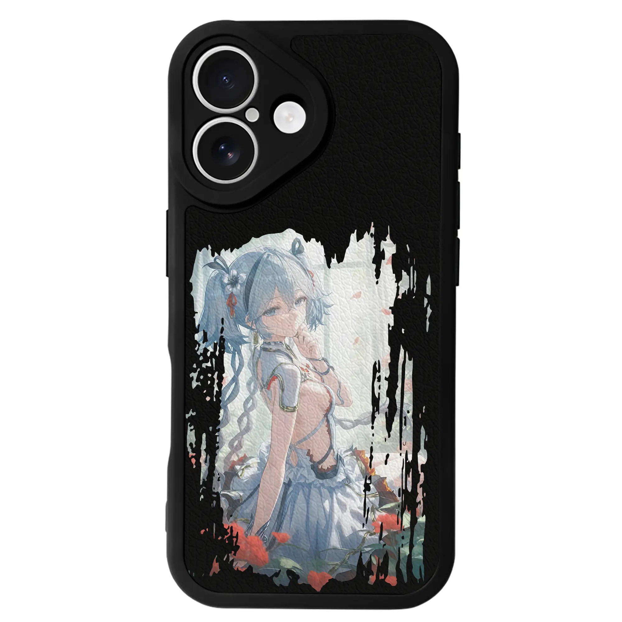 鳴潮 グッズ ツバキ - IPhone 16シリーズ対応 ・ シリコンスマホケース ・ レザー調 ・ 高精度フィット ・ 耐衝撃 ・ ワイヤレス充電対応 ・ 精密カット